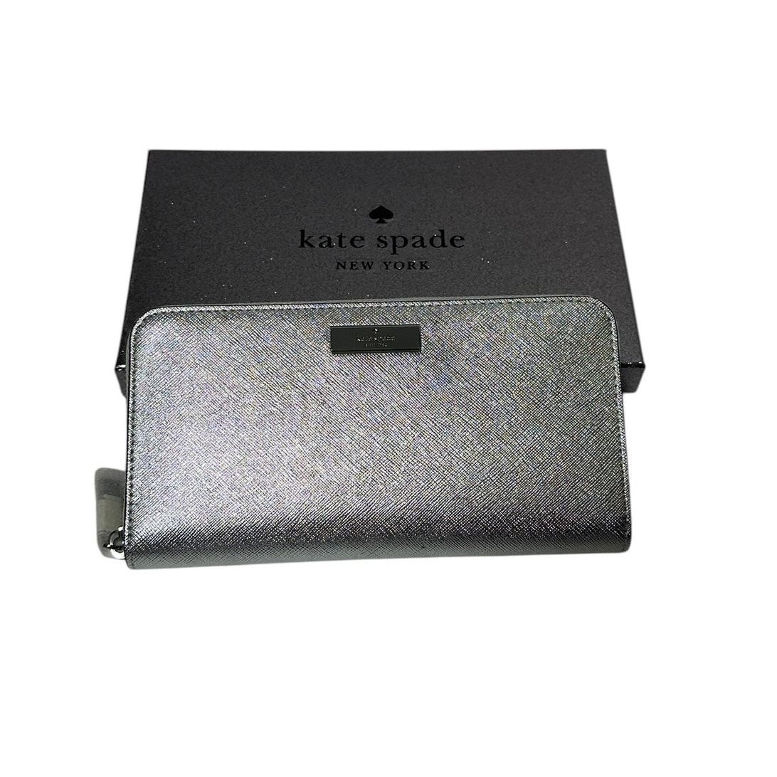 Kate Spade Kenzie Boxed Metallic Large Continental Wallet In Lunar Light